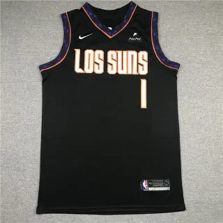 Nike Los Suns काला वैकल्पिक बास्केटबॉल जर्सी