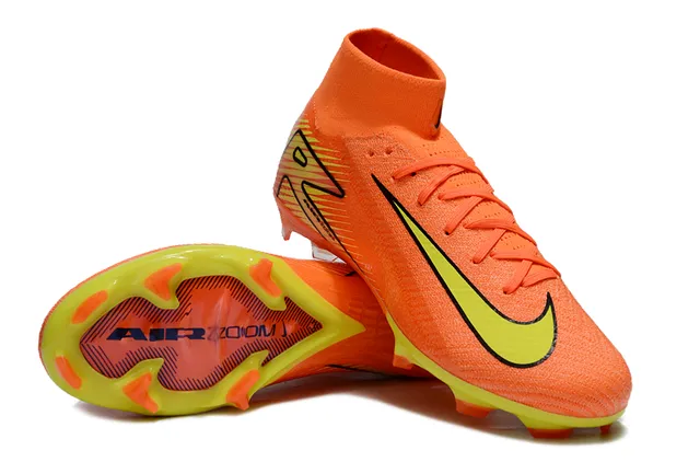 Nike Mercurial Superfly Orange and Neon Yellow Firm-Ground Soccer Shoes 4