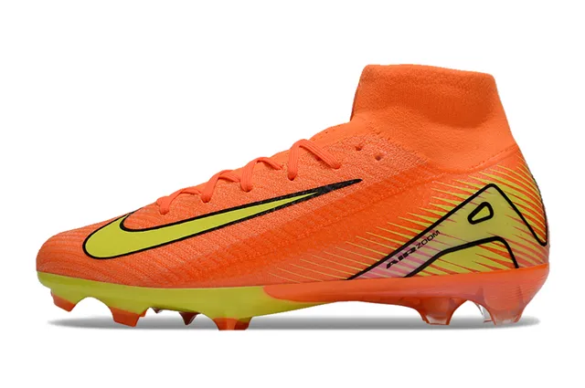 Nike Mercurial Superfly Orange and Neon Yellow Firm-Ground Soccer Shoes 7
