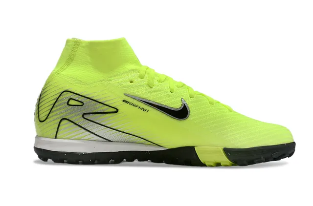 Nike Mercurial Superfly Turf Jaune Néon Noir Chaussures de football pour gazon artificiel 5