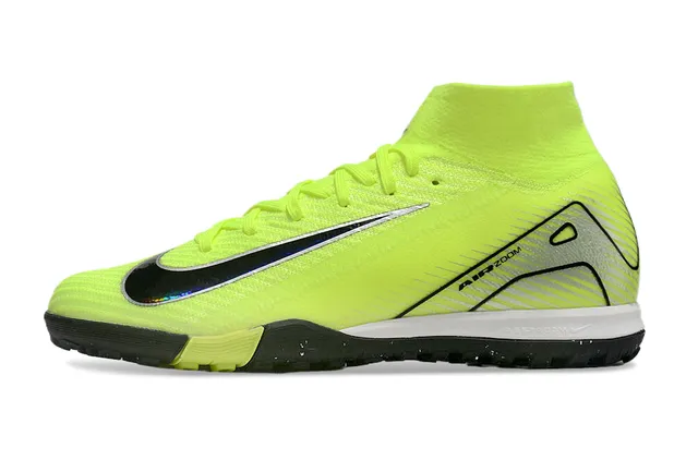 Nike Mercurial Superfly Turf Jaune Néon Noir Chaussures de football pour gazon artificiel 6