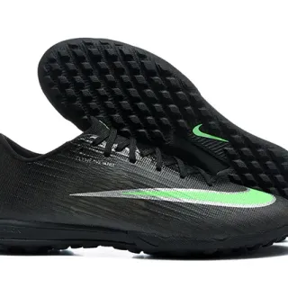 Nike Mercurial Vapor काला हरा लो-कट Flyknit अपर टर्फ फुटबॉल जूते