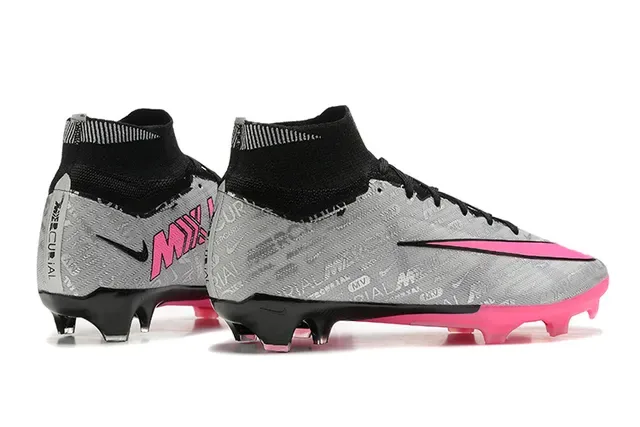 Nike Mercurial Vapor Gris Rose Hautes Upper Synthétique Texturé Chaussures de Football pour Sol Ferme 5