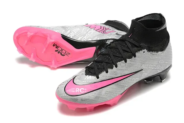 Nike Mercurial Vapor Gris Rose Hautes Upper Synthétique Texturé Chaussures de Football pour Sol Ferme 7