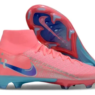 Nike Mercurial Vapor Pink and Cyan Firm-Ground Soccer Shoes