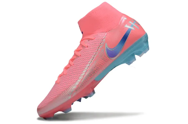 Nike Mercurial Vapor Pink and Cyan Firm-Ground Soccer Shoes 3