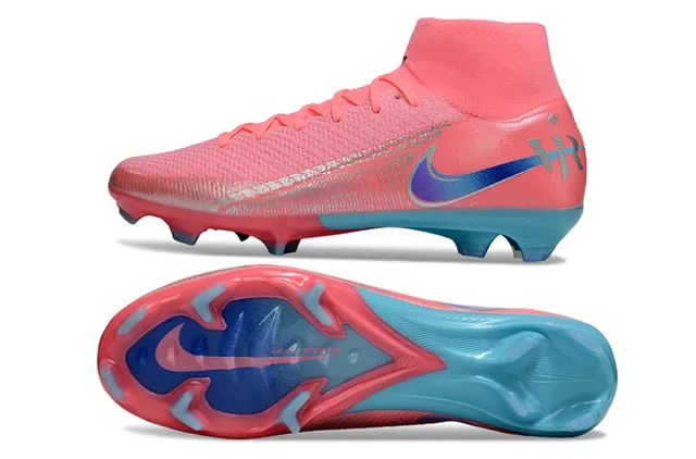 Nike Mercurial Vapor Pink and Cyan Firm-Ground Soccer Shoes 6