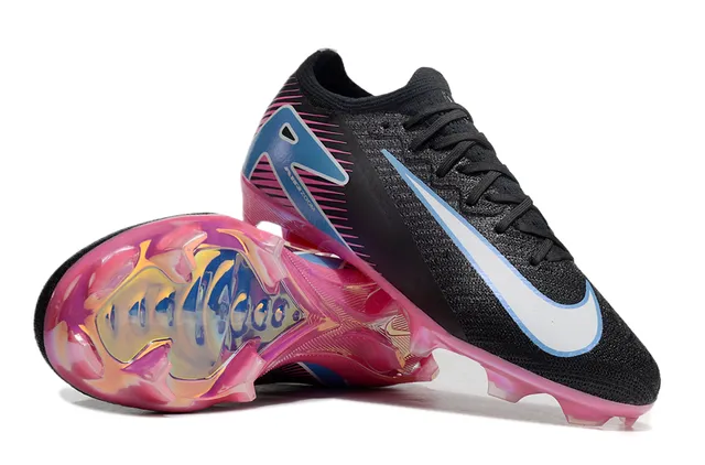 Nike Mercurial Vapor R Air Zoom Black Pink Blue Firm-Ground Soccer Shoes 4