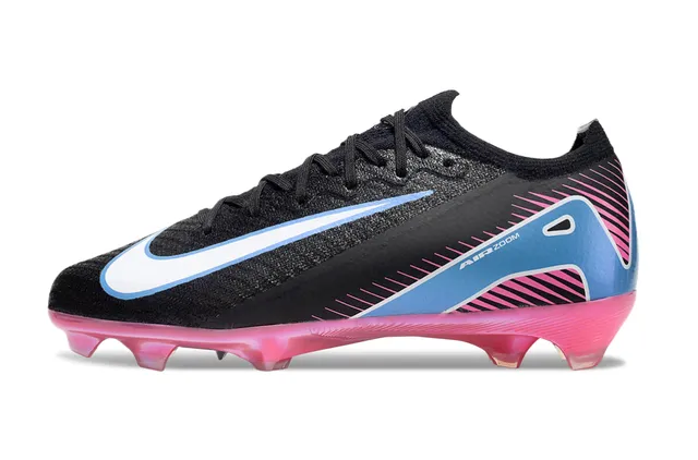 Nike Mercurial Vapor R Air Zoom Black Pink Blue Firm-Ground Soccer Shoes 6
