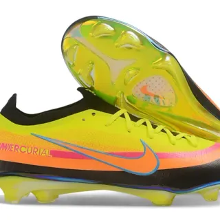 Nike Mercurial Yellow Orange Low-Cut Synthetic Upper Gradient Color Blocking Firm-Ground Soccer Shoes