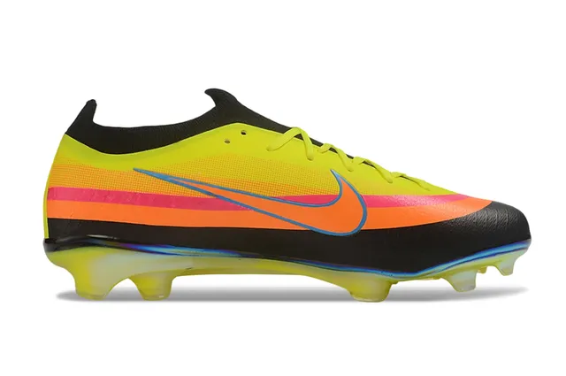Nike Mercurial Yellow Orange Low-Cut Synthetic Upper Gradient Color Blocking Firm-Ground Soccer Shoes 7