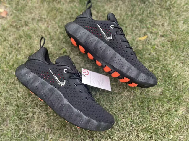 Nike MIND Black and Orange Lifestyle Sneakers 14