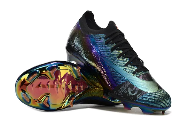 Nike Multicolor Black Iridescent Holographic Upper Low-Cut Dynamic Fit Collar Firm-Ground Soccer Shoes 2