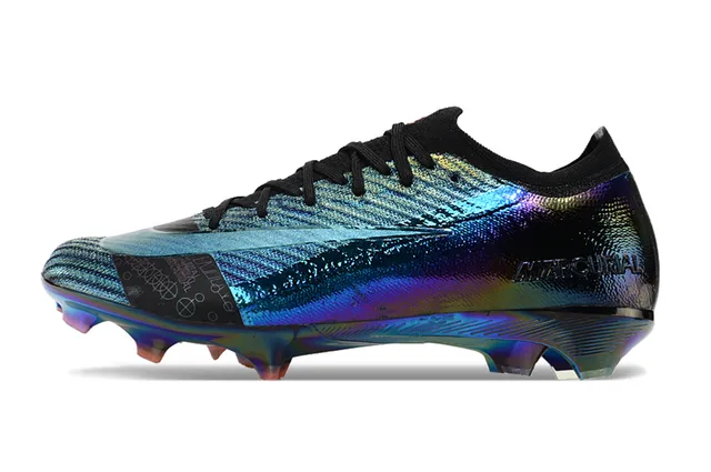 Nike Multicolor Black Iridescent Holographic Upper Low-Cut Dynamic Fit Collar Firm-Ground Soccer Shoes 6