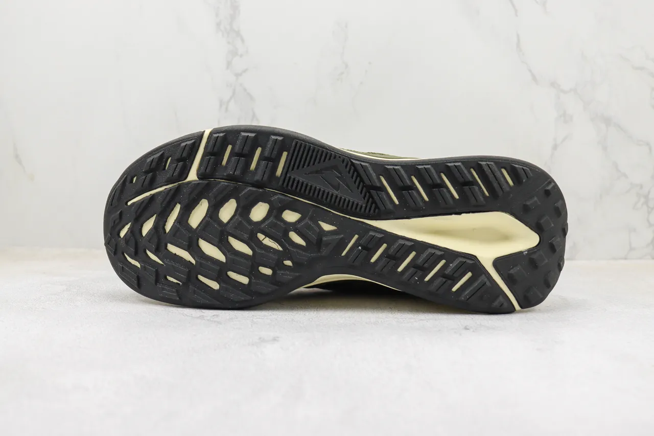 Nike Olive Green and Cream Running Shoes 8