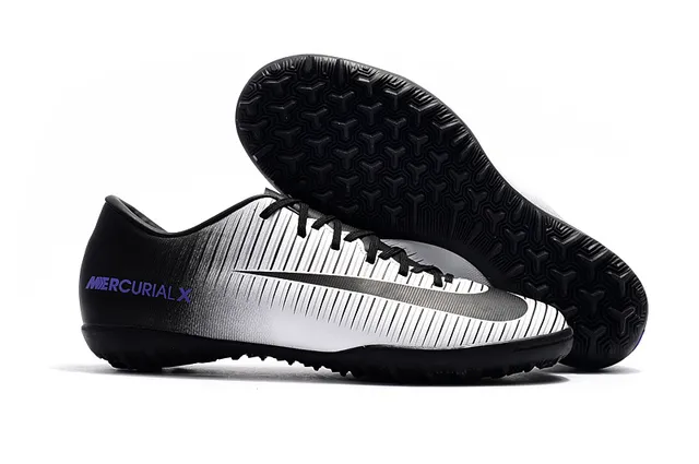 Nike Tênis de Futebol Indoor Laranja Preto Silhueta Baixa Ribeteada Superior Sintética 3