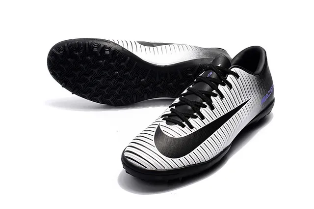 Nike Tênis de Futebol Indoor Laranja Preto Silhueta Baixa Ribeteada Superior Sintética 8