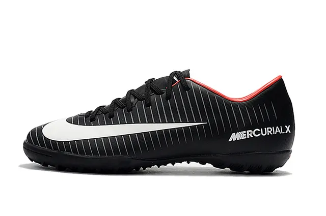 Nike Tênis de Futebol Indoor Laranja Preto Silhueta Baixa Ribeteada Superior Sintética 13
