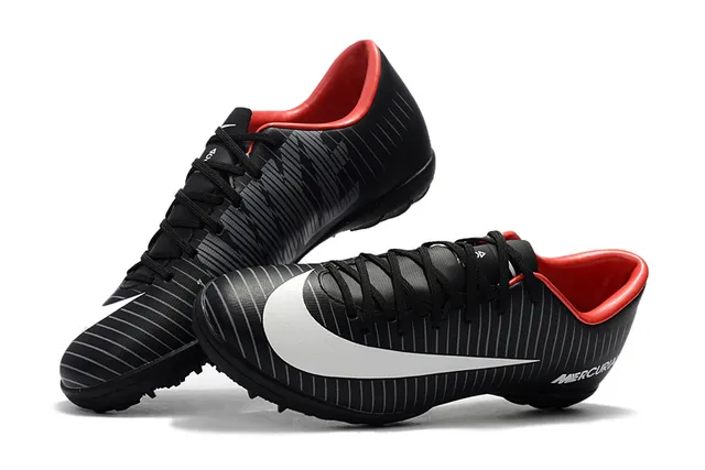 Nike Tênis de Futebol Indoor Laranja Preto Silhueta Baixa Ribeteada Superior Sintética 14