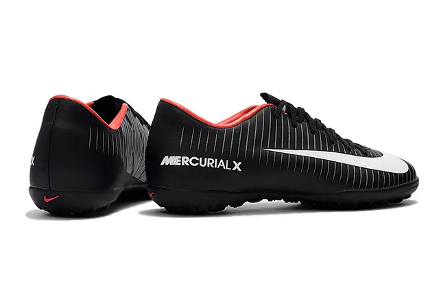 Nike Tênis de Futebol Indoor Laranja Preto Silhueta Baixa Ribeteada Superior Sintética 19
