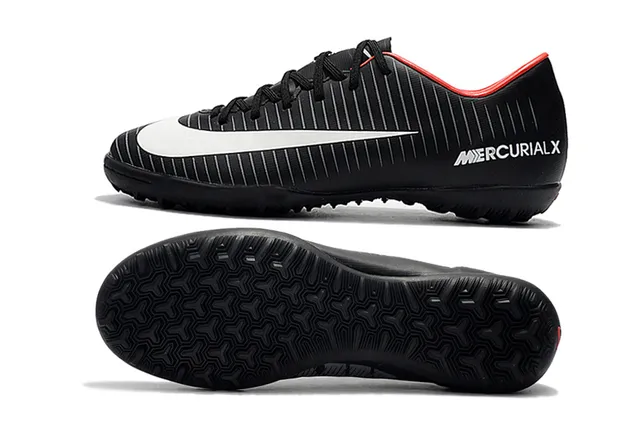 Nike Tênis de Futebol Indoor Laranja Preto Silhueta Baixa Ribeteada Superior Sintética 21