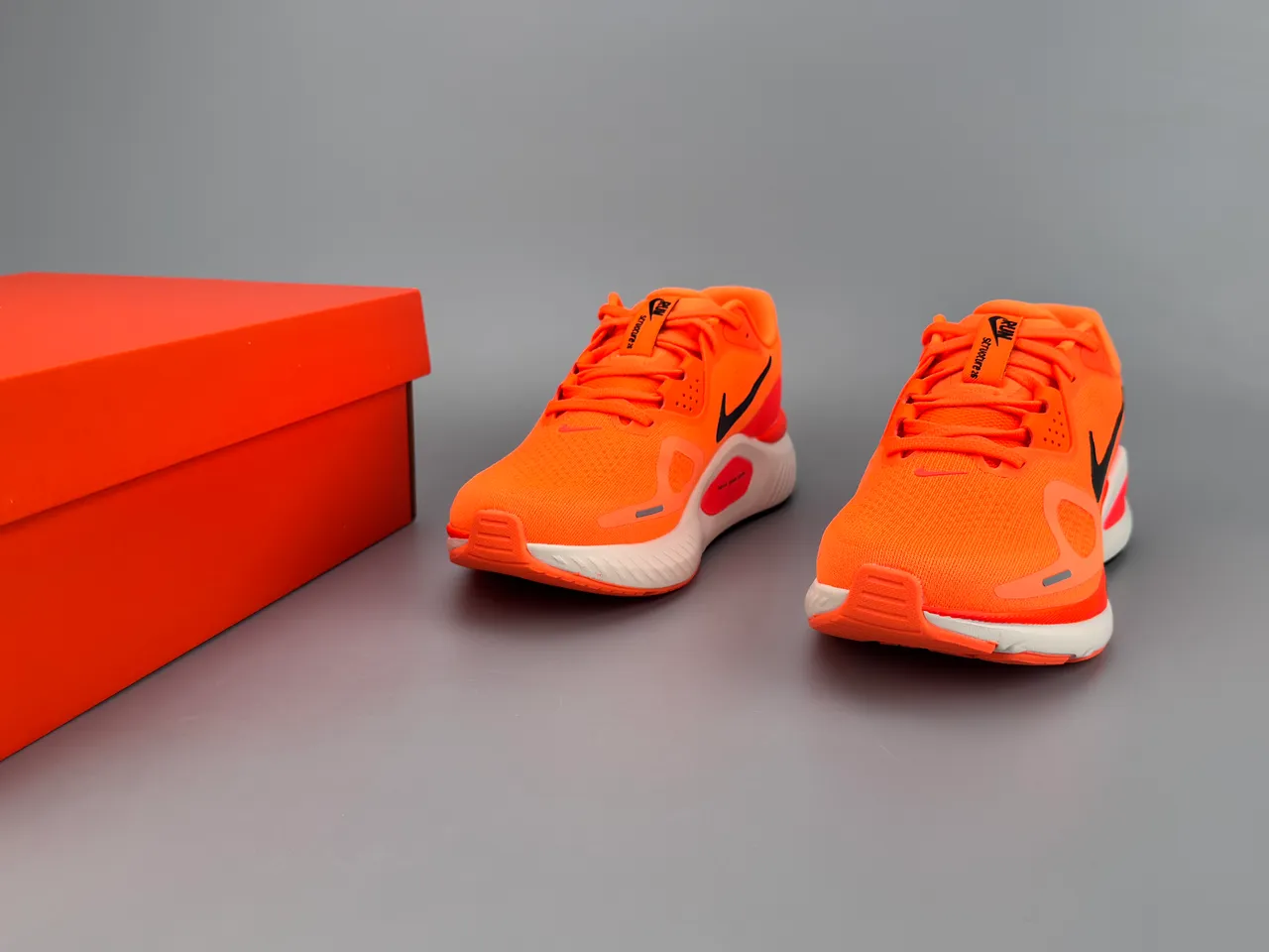 Nike Orange Black Mesh Upper Synthetic Overlays Running Shoes 3