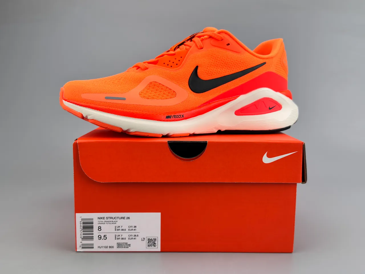 Nike Orange Black Mesh Upper Synthetic Overlays Running Shoes 4