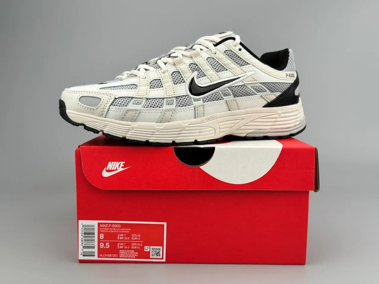Nike P-6000 Off-White and Gray Lifestyle Sneakers 2