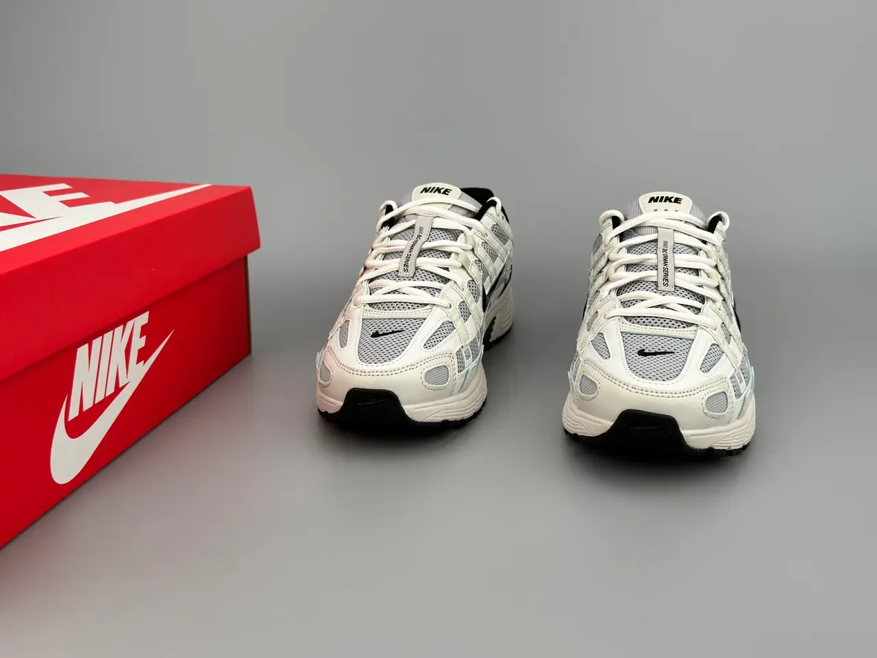 Nike P-6000 Off-White and Gray Lifestyle Sneakers 3