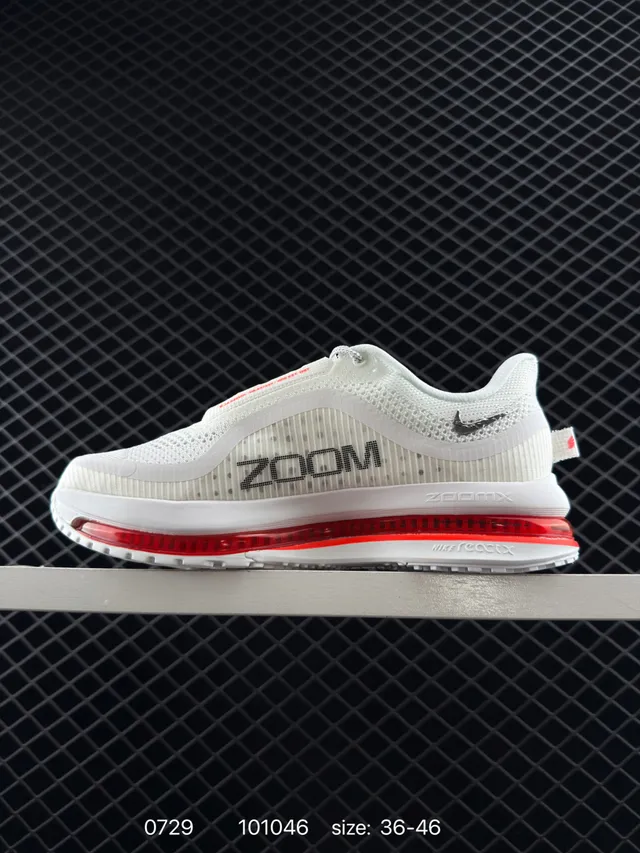 Nike Pegasus Premium White Red Black Running Shoes 6