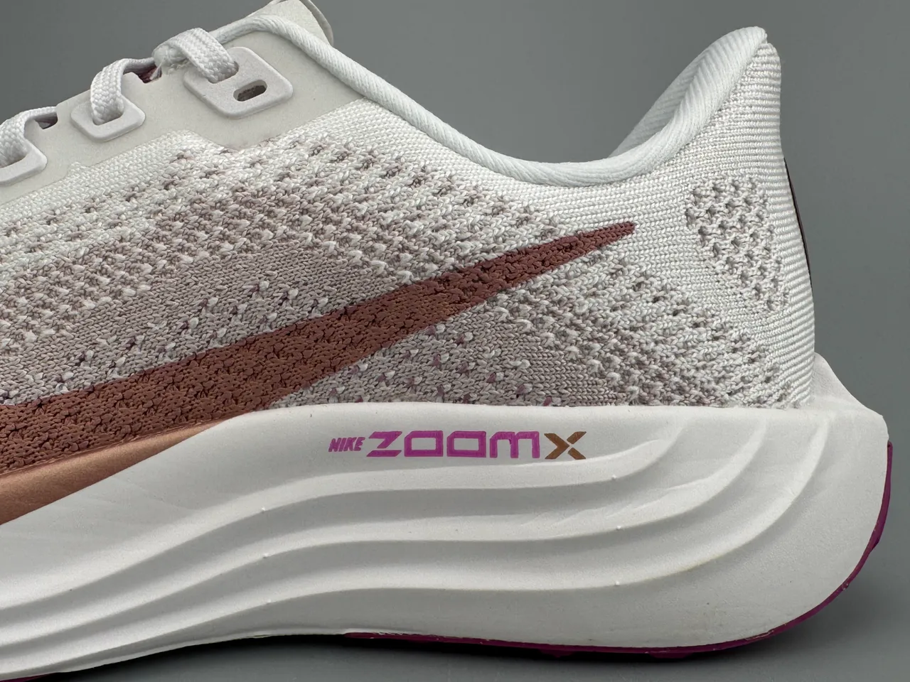 Nike Pegasus ZoomX White and Maroon Running Shoes 5