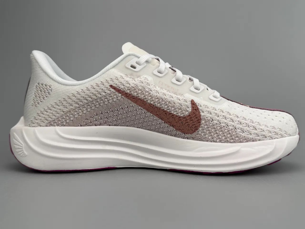 Nike Pegasus ZoomX White and Maroon Running Shoes 10