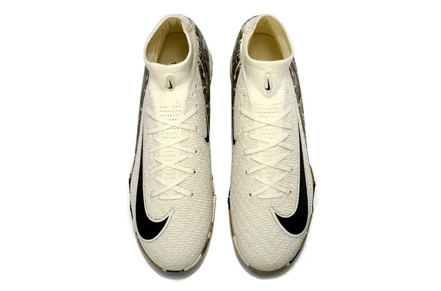 Nike Phantom GT Beige Multicolor Upper Flyknit Col de chaussette Turf Chaussures de football 2