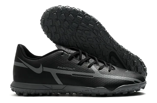 Nike Phantom GT Chaussures de football turf noir brun à col bas en synthétique 2