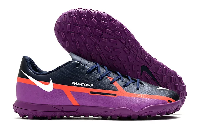 Nike Phantom GT Chaussures de football turf noir brun à col bas en synthétique 4