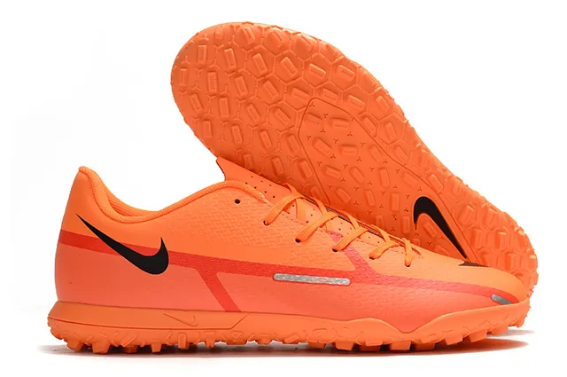 Nike Phantom GT Chaussures de football turf noir brun à col bas en synthétique 7