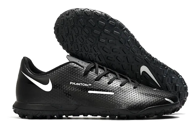 Nike Phantom GT Chaussures de football turf noir brun à col bas en synthétique 9
