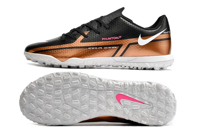 Nike Phantom GT Chaussures de football turf noir brun à col bas en synthétique 13