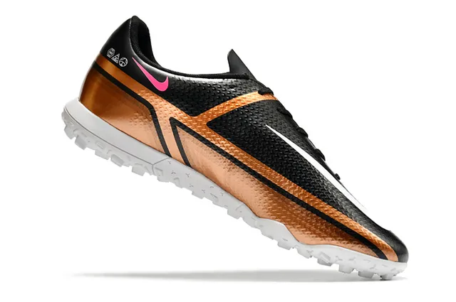 Nike Phantom GT Chaussures de football turf noir brun à col bas en synthétique 14