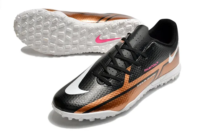 Nike Phantom GT Chaussures de football turf noir brun à col bas en synthétique 17