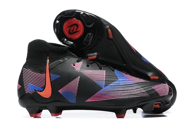 Nike Phantom GT Black Multicolor High-Cut Sock-Fit Collar Firm-Ground Soccer Shoes 1
