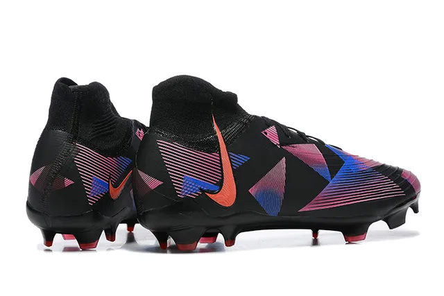Nike Phantom GT Black Multicolor High-Cut Sock-Fit Collar Firm-Ground Soccer Shoes 2