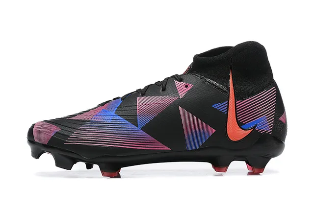 Nike Phantom GT Black Multicolor High-Cut Sock-Fit Collar Firm-Ground Soccer Shoes 10