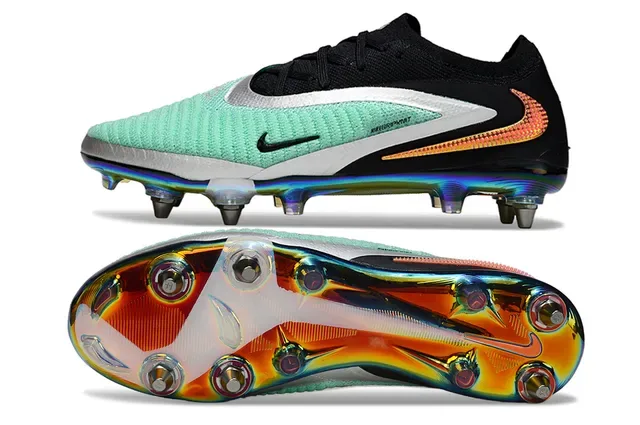 Nike Phantom GT أحذية كرة القدم أرضية صناعية أسود متعدد الألوان قماشة علوية لوحة أساسية قزحية 6