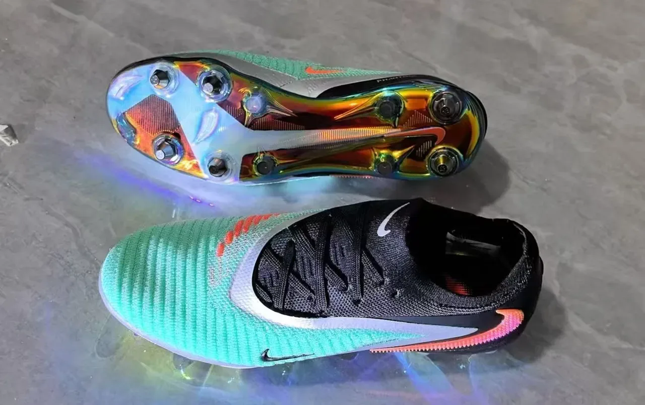 Nike Phantom GT أحذية كرة القدم أرضية صناعية أسود متعدد الألوان قماشة علوية لوحة أساسية قزحية 8