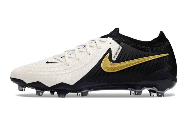 Nike Phantom GT Gold Black White Firm-Ground Soccer Shoes 7