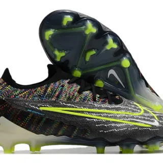 耐克 Phantom GT 多色黄色 Flyknit 鞋面 非对称鞋带 Firm-Ground 足球鞋