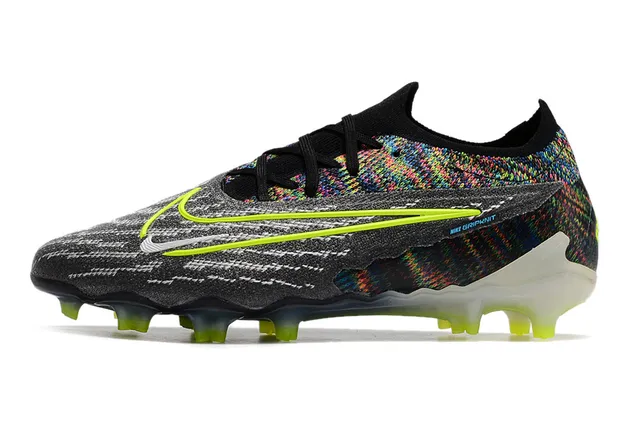 نايك Phantom GT متعدد الألوان أصفر Flyknit الوجه غير متناظر الرباط Firm-Ground أحذية كرة القدم 5