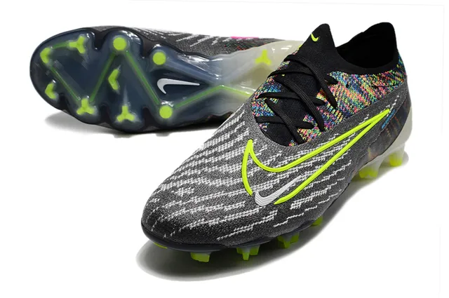 نايك Phantom GT متعدد الألوان أصفر Flyknit الوجه غير متناظر الرباط Firm-Ground أحذية كرة القدم 6