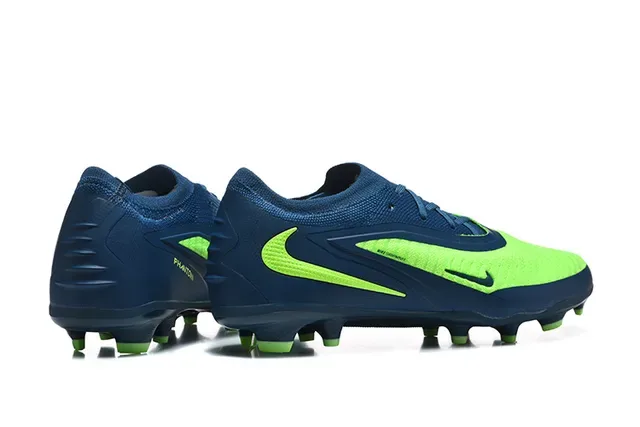 Nike Phantom GT Navy Green Upper Knit Cage Overlay Synthétique Chaussures de football pour terrain ferme 2